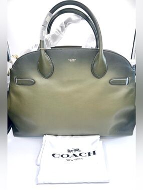 Coach Empire Carryall 48 in Olive Green Leather NWT
